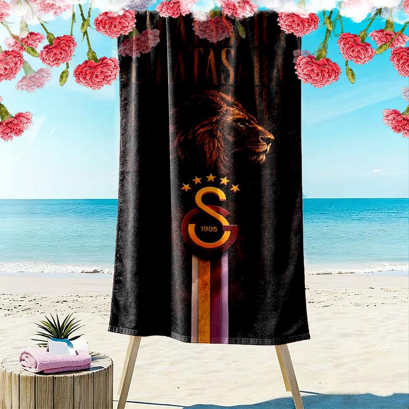 Пляжное полотенце Galatasaray S Print, Большое мягкое быстросохнущее полотенце для пляжа, кемпинга, плавания