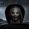 Eye-catching Party Driving Gear 2Pcs Ghost Face Car Headrest Covers, Halloween Horror Seat Decorations, Durable Sweat-proof Wraps