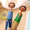 5Pcs/bag Plastic Ballpoint Pen Cartoon Doll Pen Cute Neutral Pen