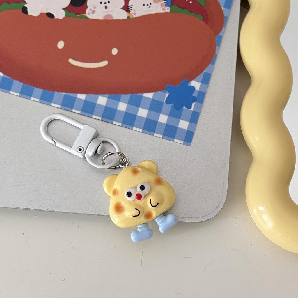 Белый брелок для ключей G72 Button Hands and Feet Cookie Keychain - милый аксессуар в форме сырного печенья