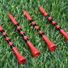 20Pcs Golf Tee Striped Increase Flight Distance Low-Resistance Tip Stabilize 70/83mm Practice Training