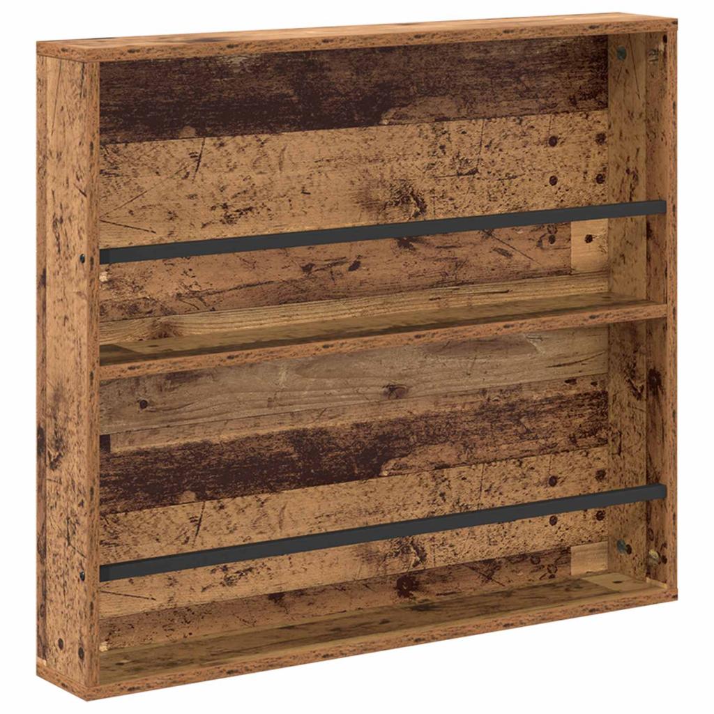 Magazine Shelf 2 pcs Reclaimed Wood Look 80 x 12 x 70 cm Engineered Wood