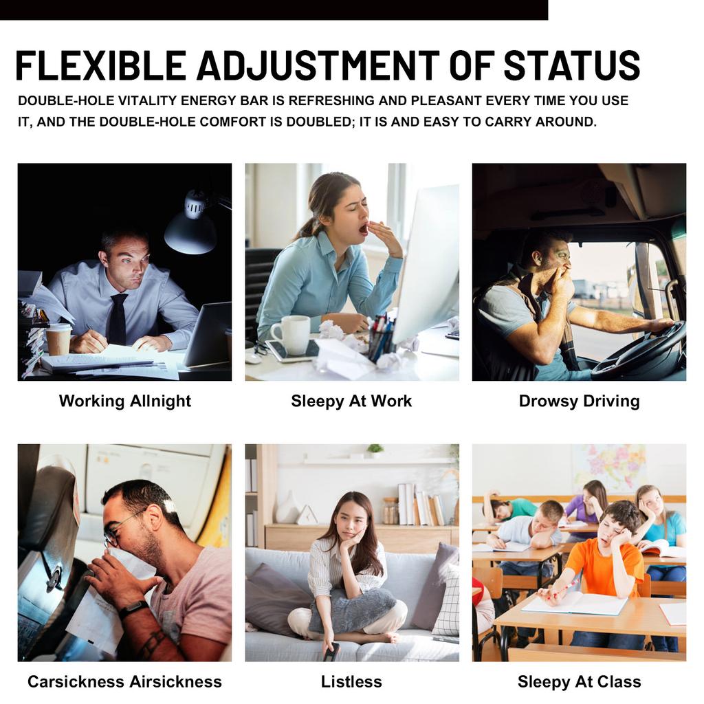 Vitality Mint Energy Bar 2g Освежающий и освежающий освежающий батончик для снятия усталости и сонливости от вождения Vitality Назальный аспиратор с двойным отверстием