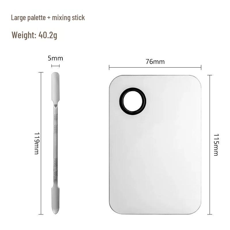 Набор палитры для смешивания макияжа и шпателя из нержавеющей стали
