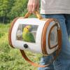 Складная сумка-переноска для попугая, дышащие отверстия, прозрачное окно, сумка для выгула попугая с поддоном, большая вместимость, клетка для транспортировки птиц