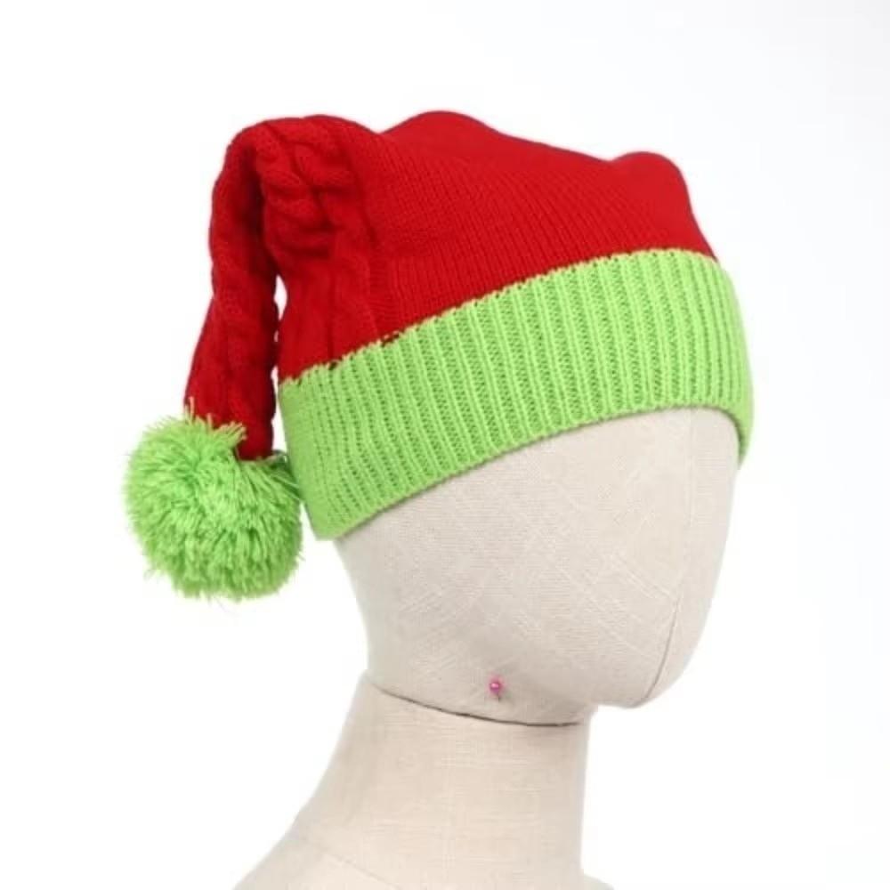 Warm Christmas Knitted Hat Comfortable Winter Santa Hat Fashion Santa Beanie Hat Adult Kids