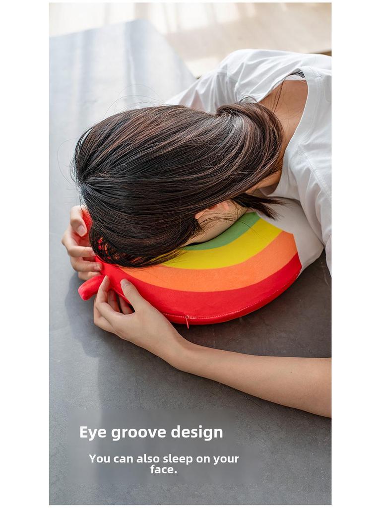Cartoon Rainbow Memory Foam Travel Neck Pillow