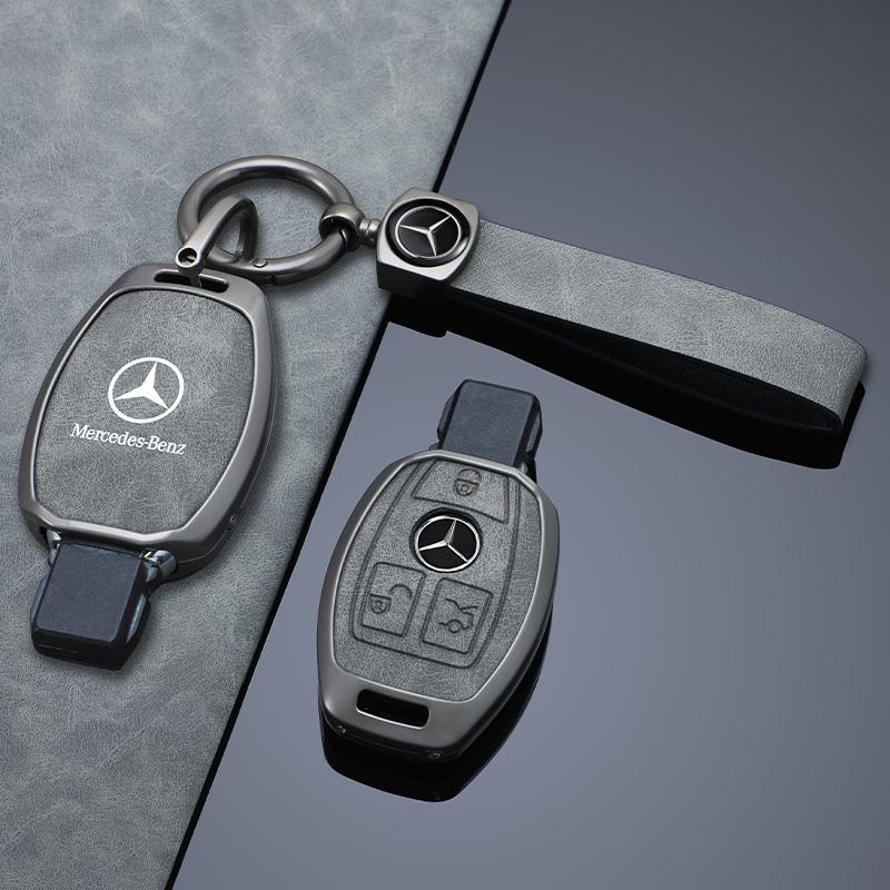 CRT1 Alloy Style Car Key Case Cover Shell Fob For Mercedes Benz A B C E G Class C200 C300 E350 W205 E260L GLK A45 AMG BGA Accessories