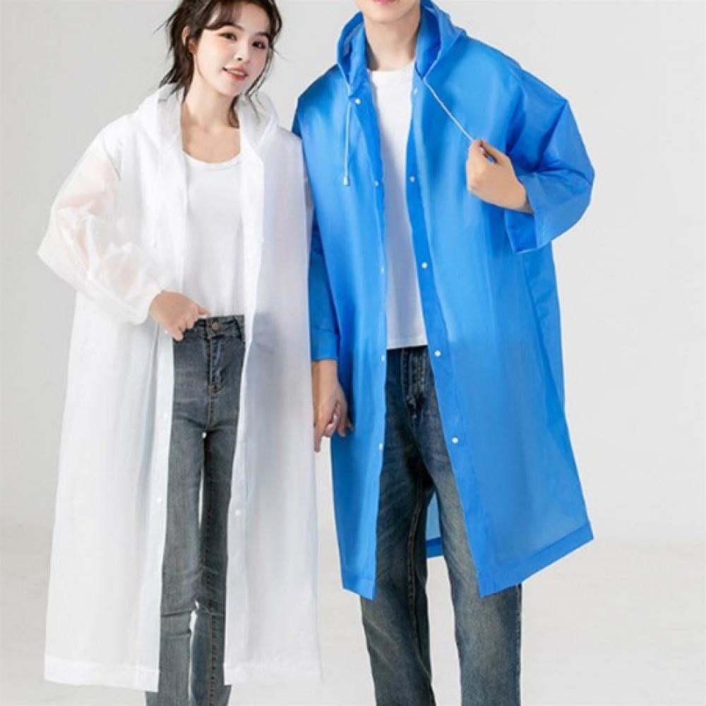 New Arrivals Open Run Unisex Transparent Raincoat Summer Hooded