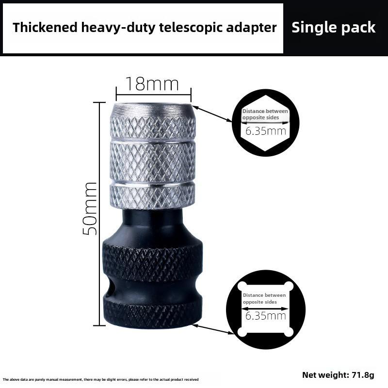 Шестигранный адаптер для электрического ключа 1/2" на 1/4" Пневматическая телескопическая втулка