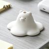 Creative Healing Gadgets 3D Printed Cute Polar Bear Figurine, Adorable White Desk PLA Material Art Ornament for Living Room Bedroom, Mini Vase Flower