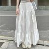Casual Women Cake Skirts Summer Fashion Ladies Casual High Waist Solid Color Female Chic Bottoms