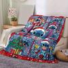 1pc Christmas Stitch Patterned Blanket, Festive Home Decor, Office Throw, Outdoor Picnic Rug, Gift for Kids and Adults