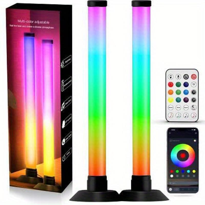 RGB LED Амбиентная подсветка, Двойная светодиодная лампа с синхронизацией по музыке, Управление через приложение и пульт ДУ, USB-питание, Декор для спальни, Игрового стола, Прямых трансляций
