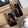 Магические буквы "K S A" Для Samsung Galaxy S26 S20 FE S21 S22 S23 Plus S24 Ultra 25Ultra S21+ S9 S22 S8 Золотой стеклянный чехол для телефона