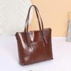 Women's Large Cowhide Shoulder Bag Women's Fashion Genuine Leather Women's Bag Large Capacity Tote Bag