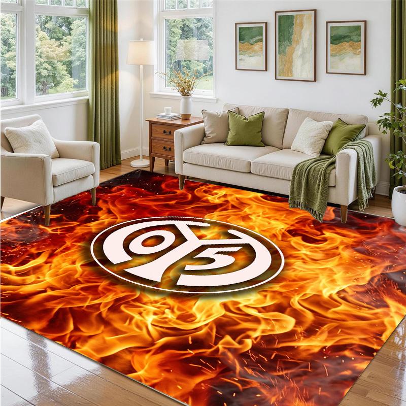Mainz FC Design Crystal Velvet Rug Soft Decorative Mat for Bedroom Entrance