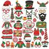 9Pcs Christmas Glasses Santa Elk Paper Frames