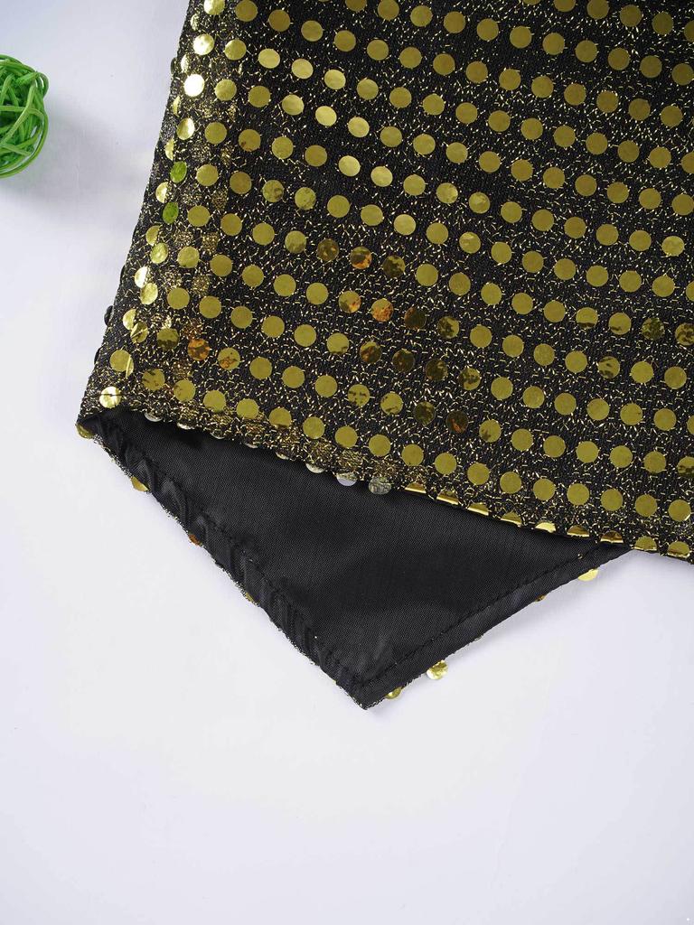 Детский жилет с пайетками в стиле хип-хоп для танцев и сценических выступлений