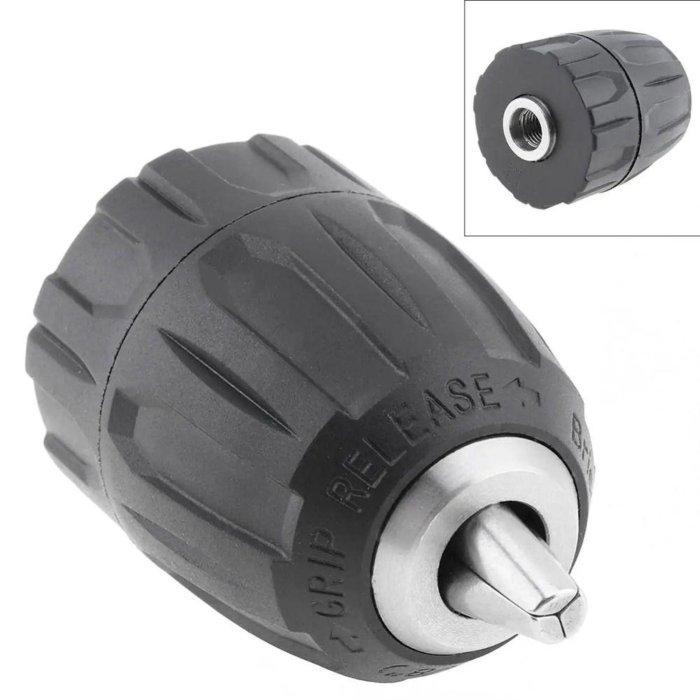 1Pcs 1/4" Hex Shank Keyless Drill Chuck 3/8" To 24UNF Thread Impact Driver Conversion Tool