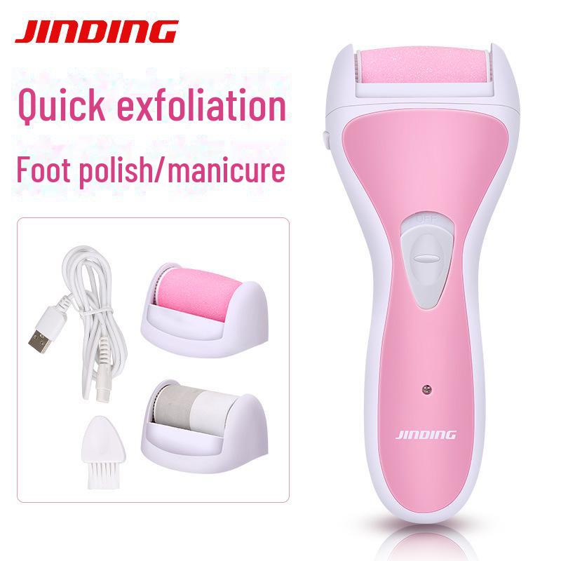 Электрическая шлифовальная машинка для ног с подсветкой для удаления омертвевшей кожи и мозолей; Инструмент для педикюра с камнем.