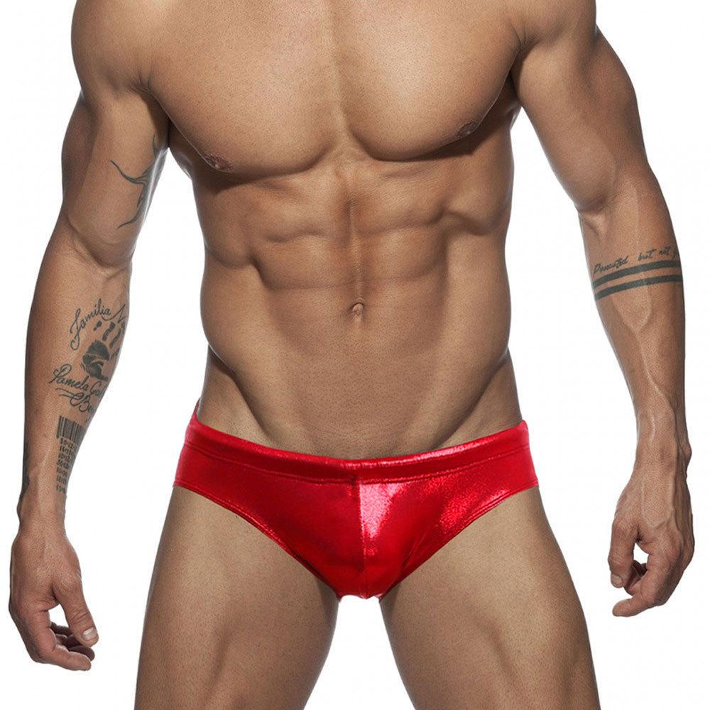 Men's Sparkly Low Waist Quick Dry Triangle Swimming Briefs