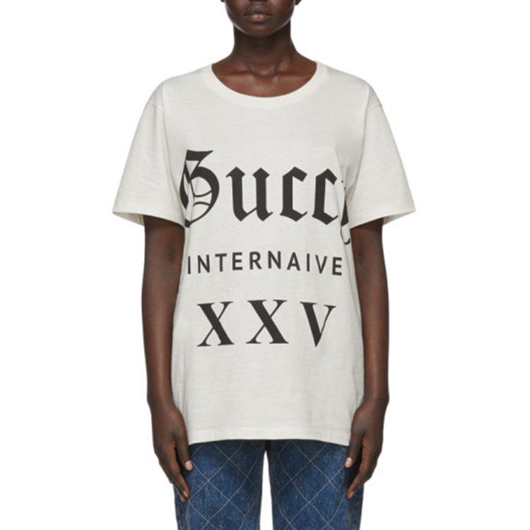 Т-shirt из хлопка "Guccy Internaive XXV" предыдущего сезона 492347X3P077561
