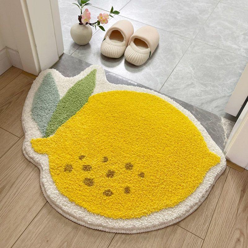 Милый впитывающий коврик для ванной комнаты, коврик для входа в туалет с фруктовым узором, коврик для ног, коврик для входа в туалет