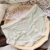 Simple and Comfortable Modal Underwear Small Fresh Low Waist Briefs Lace Edge Cute Women's Panties