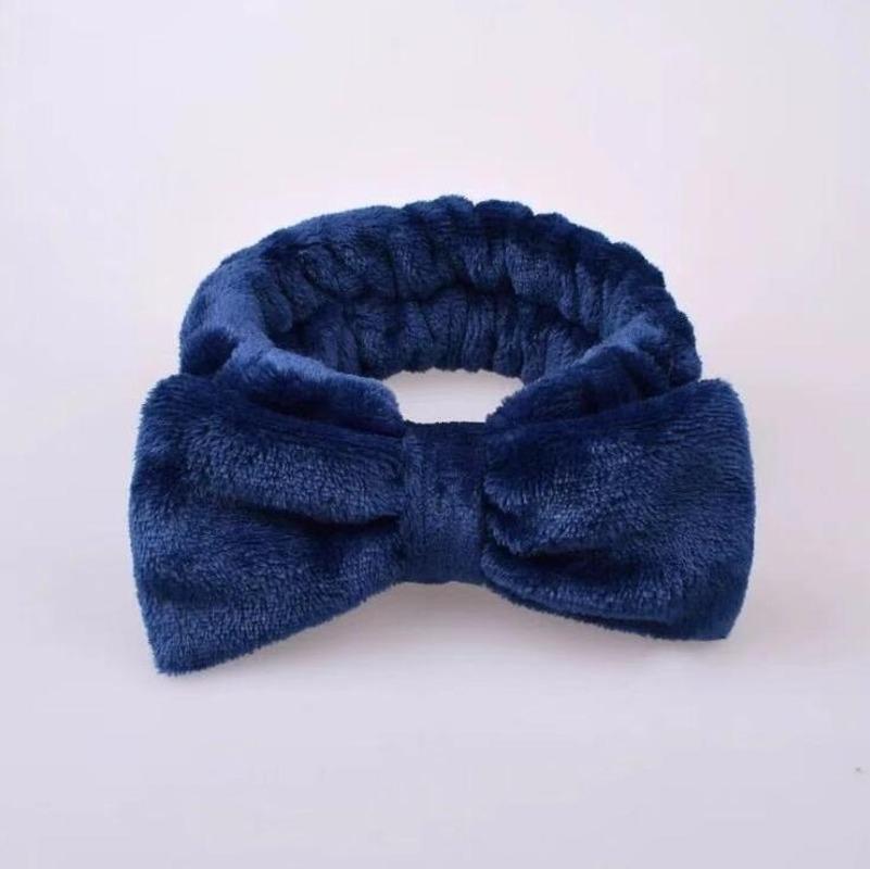 1 шт., 8 цветов, повязка на голову, женская повязка для макияжа, повязка для мытья лица, однотонный бант, аксессуары для волос