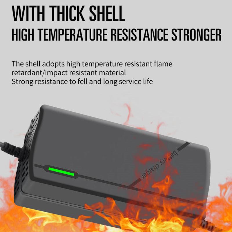 12 В 24 В 36 В 48 В 60 В 72 В зарядное устройство 2 А 3 А 5 А литий-ионный аккумулятор зарядное устройство 42 В 54,6 В 5 А интеллектуальная быстрая зарядка EU вилка с охлаждающим вентилятором