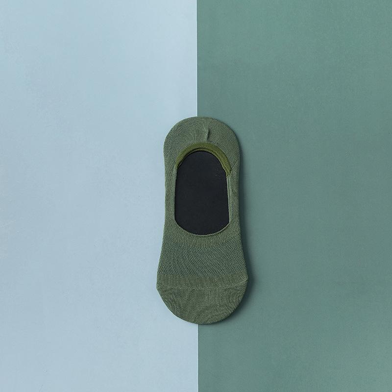 Модные однотонные мужские носки-лодочки, дышащие невидимые носки, нескользящие силиконовые хлопковые мужские уютные носки до щиколотки, лето-осень