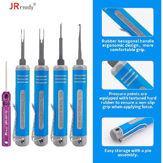 JRready ST5253 5 шт. Инструмент для снятия штыревых разъемов 2 мм 3 мм Инструмент для извлечения микротерминалов Набор инструментов для вывода контактов Съемник клемм проводов Экстрактор штырей Molex Контакты
