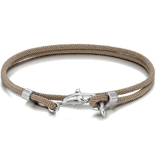 Миланская веревка Цветной браслет с несколькими кругами Регулируемый для мальчиков и девочек Маленький свежий браслет-шнурок с дельфином