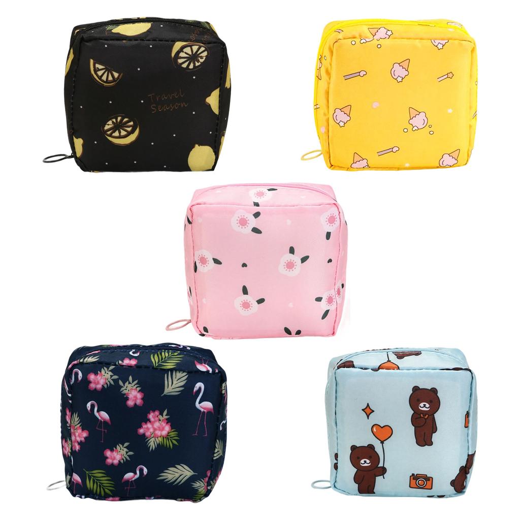 Portable Feminine Hygiene Pouches Convenient Sanitary Napkin Pouches for Discreet Storage of Feminine Products