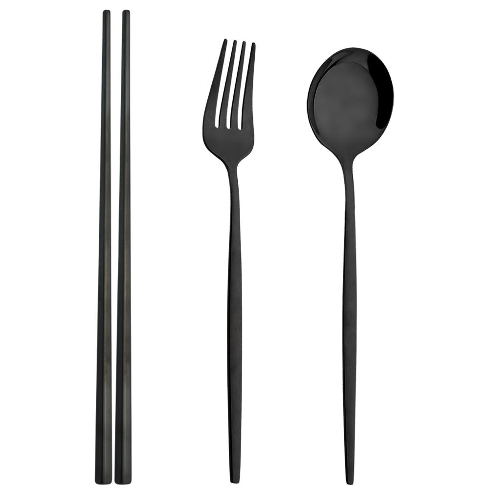 Зеркало, ложка, вилка, палочки для еды, набор посуды, 3 шт., столовая посуда из нержавеющей стали, золотой западный набор столовых приборов, кухонные принадлежности для ужина