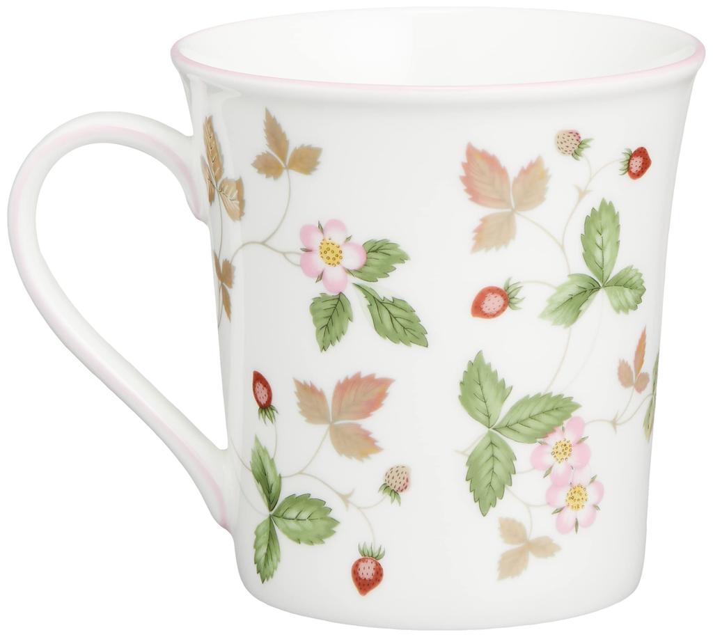 Кружка Wedgwood Wild Strawberry 40033915 Тонкий костяной фарфор 300 мл Розовый Цветочный Кофейная Чайная Чашка Коллекция Casual Подарочная Коробка