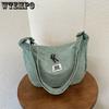 Casual Crossbody Bag Japanese Style Autumn/winter Corduroy Korean Shoulder Bag Minimalist Dumpling Bag