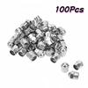 100Pcs Car Wheel Tire Valve Stem Cap Universal Plastic Airtight Cover Tire Accessories Car Tyre Air Pressure Caps Chrome Plated Valve Stems 1