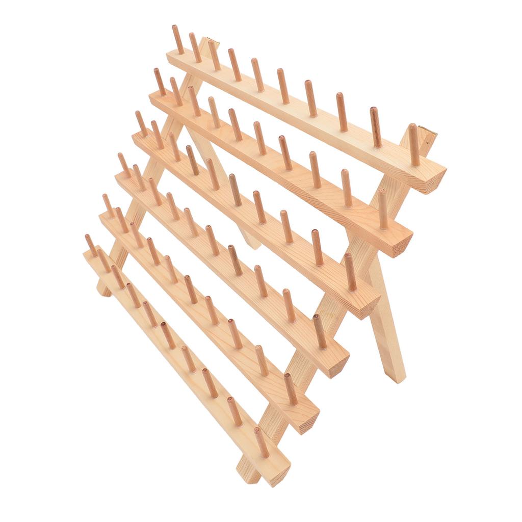 Деревянный держатель для ниток на 60 катушек, настенный, настольный, для DIY-декора, нитки для шитья и вышивания