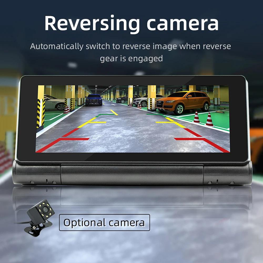 Универсальный автомобильный MP5-плеер 6,86 дюйма беспроводной CarPlay Android Auto мультимедиа портативный BT/AUX/FM передача сенсорный складной экран