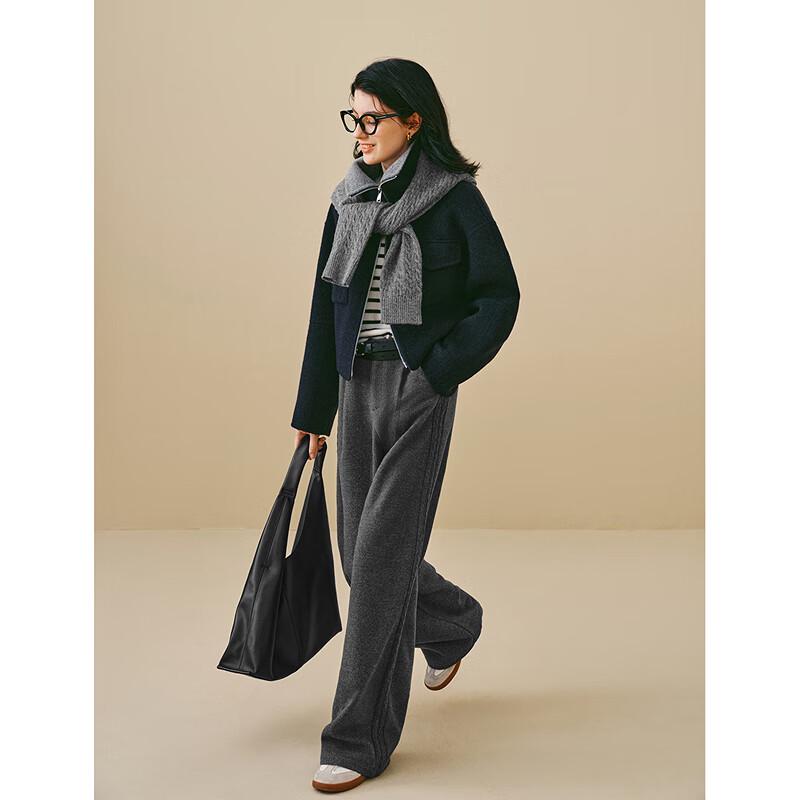 INMAN Женское зимнее пальто из чистой шерсти двустороннее с лацканами