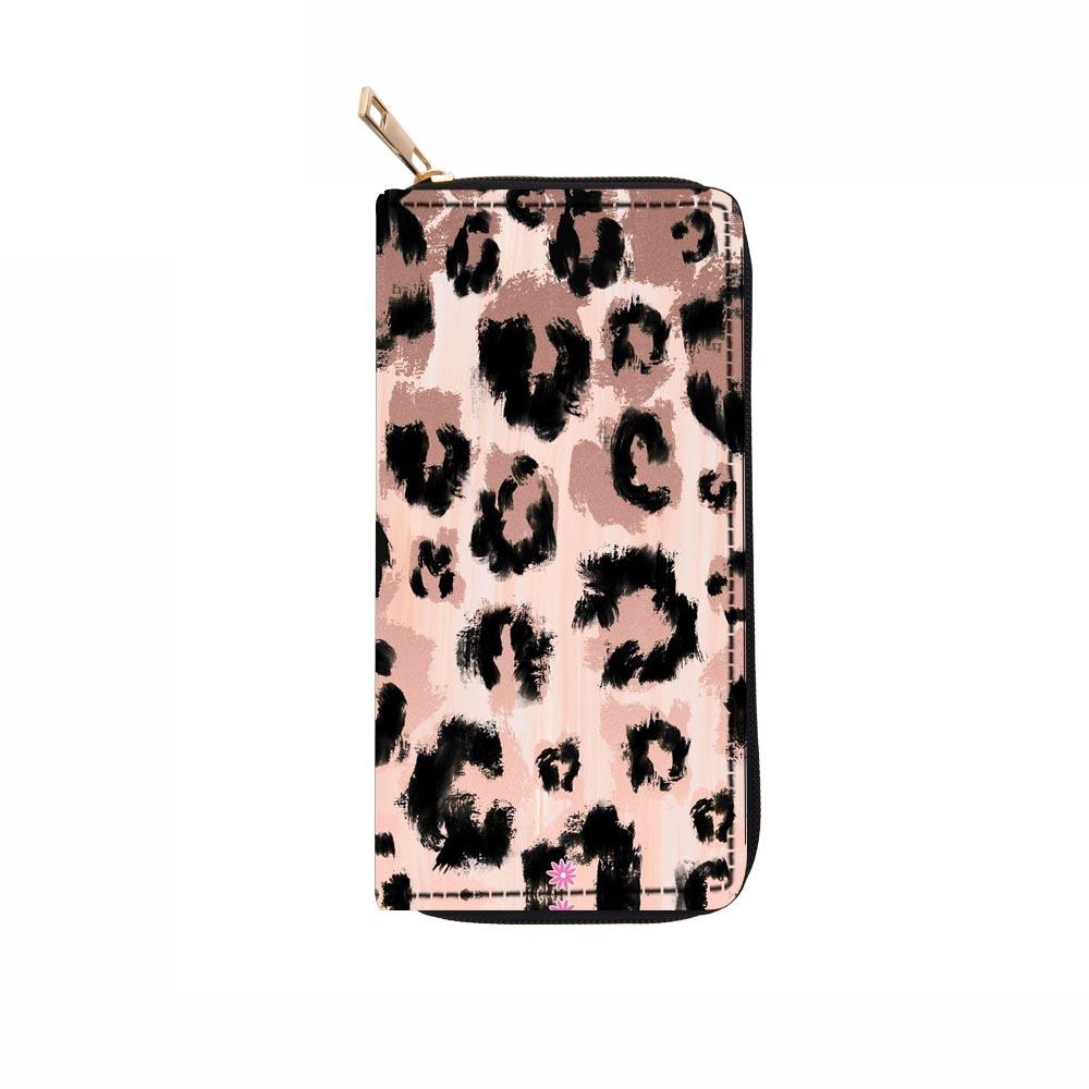 New Snake and Leopard Print Long Zipper Wallet, Clutch Bag.