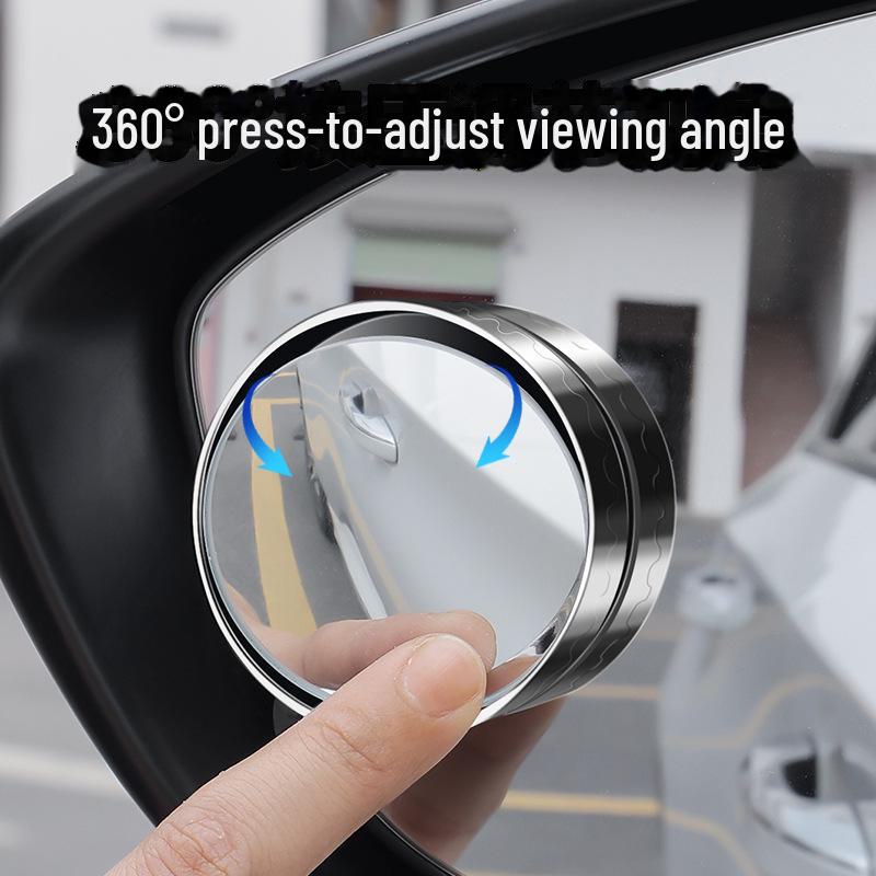 360° сверхпрозрачное вспомогательное зеркало для слепых зон с присоской для движения задним ходом