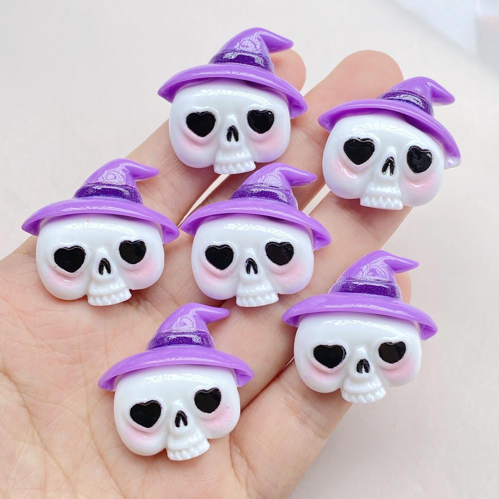 10 шт. Каваи Милые Мультяшные Серия Хэллоуин Плоская Задняя Часть Смола Скрапбукинг DIY Ювелирные Изделия Ремесло Украшение Аксессуар