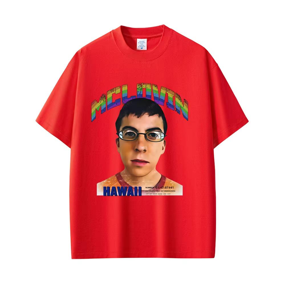 Funny McLovin Mugshot 100cotton Mens Shirt ONeck Short Sleeved Hip Hop Womens Y2k Vintage Harajuku Graphics Tshirt