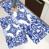 1Pcs Anti Fatigue Kitchen Rugs Moroccan Print Waterproof Non-Slip Thick Cushioned Kitchen Mat Heavy Duty Comfort Standing Mat for Kitchen