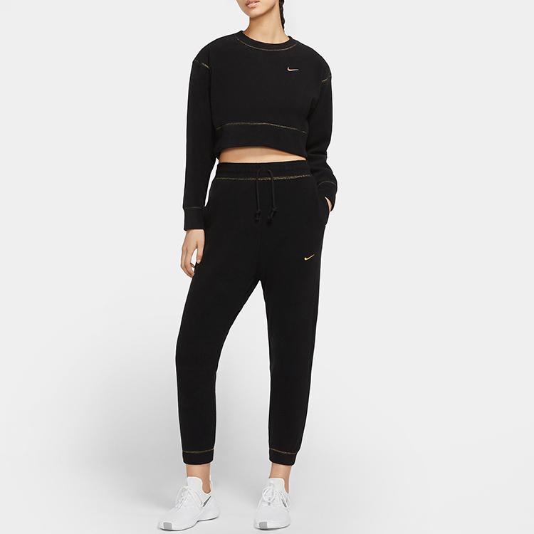 Nike Sweatshirts Women's Black Crew Neck Moderate Regular CU6094-010