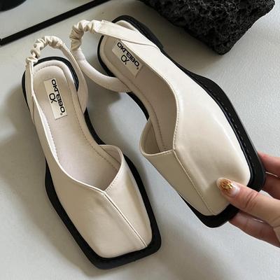 Модные мюли-сандалии с квадратным носком, из кожи в стиле пэчворк, женские, с эластичной задней лямкой, гладиаторские сандалии для женщин 2025, полосатые, зебра, сандалии