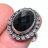 Black Spinel Gemstone 925 Sterling Silver Jewelry Ring Size 7.5